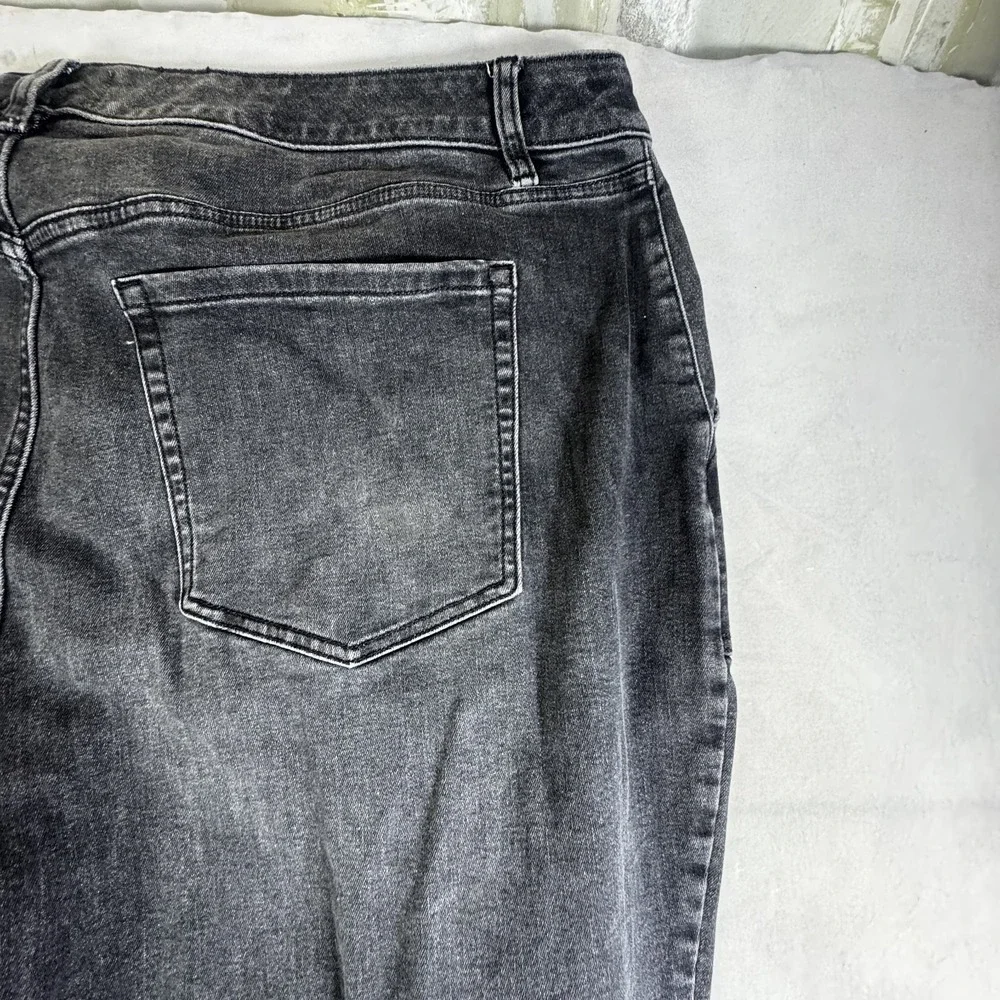 Lane Bryant Womens Boyfriend Jogger Jeans Faded Black Whisker Denim Outdoor 22